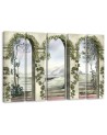 Canvas print 5-part Columns and arches with ivy | FEEBY