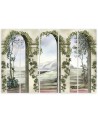 Canvas print 5-part Columns and arches with ivy | FEEBY