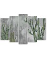 Five part canvas painting - Large desert cactus | FEEBY