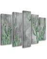 Five-part painting for living room - Large desert cactus | FEEBY