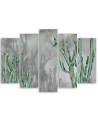 Five-part painting for living room - Large desert cactus | FEEBY