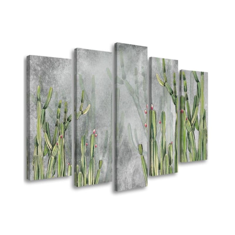 Modern multi-part painting - Large desert cactus | FEEBY