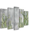 Five-piece canvas print - Large desert cactus | FEEBY