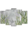 Five-piece canvas print - Large desert cactus | FEEBY