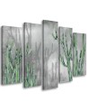 Bedroom painting five-part - Large desert cactus | FEEBY