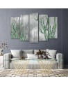 Bedroom painting five-part - Large desert cactus | FEEBY