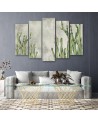 Five-part wall painting - Large desert cactus | FEEBY