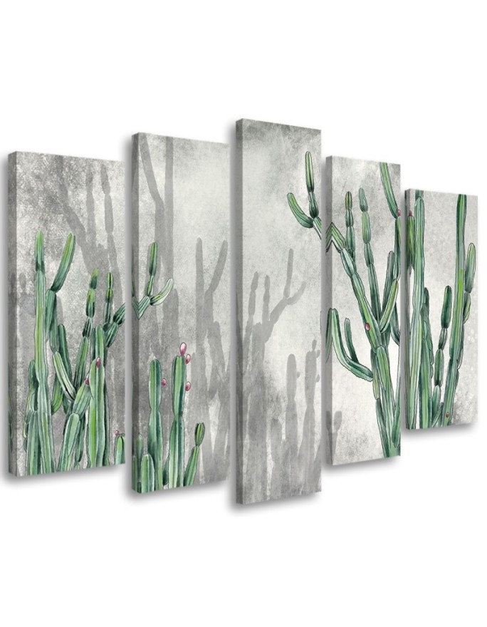 Multipart painting for the study - Large desert cactus | FEEBY