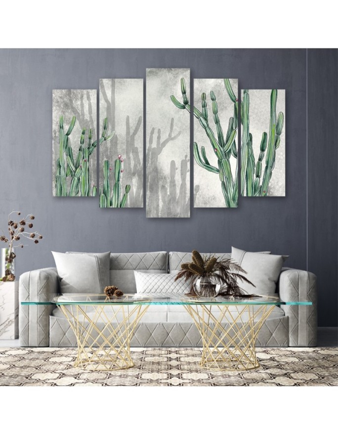 Multipart painting for the study - Large desert cactus | FEEBY