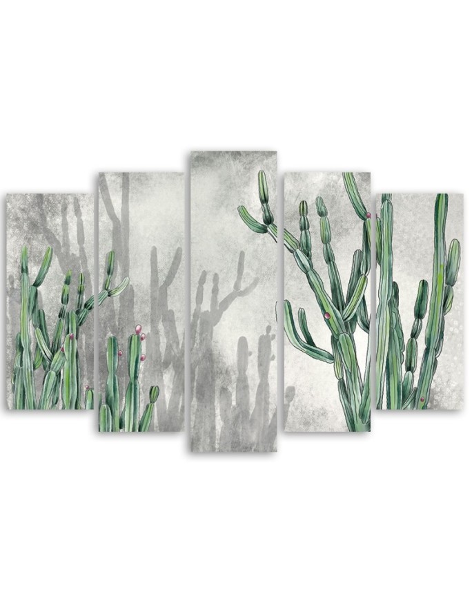 Multipart painting for the study - Large desert cactus | FEEBY