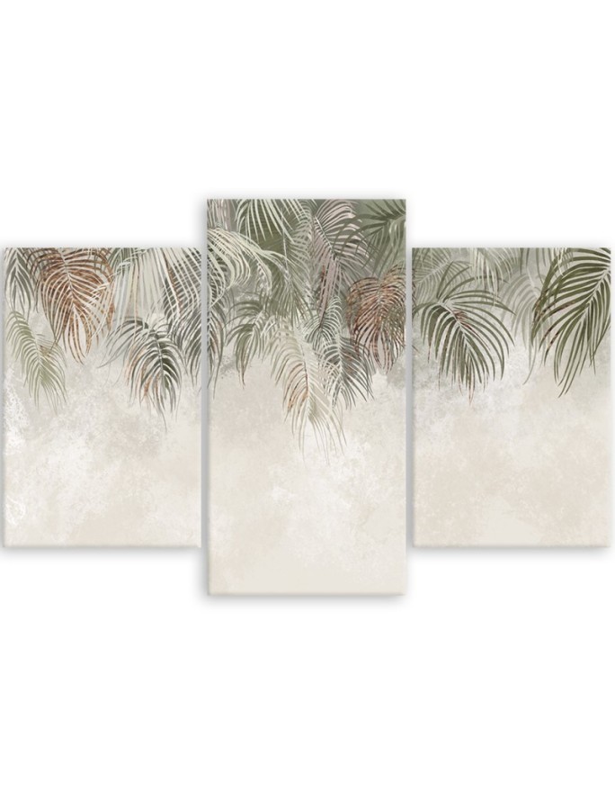 Modern painting for living room - Palm leaves | FEEBY