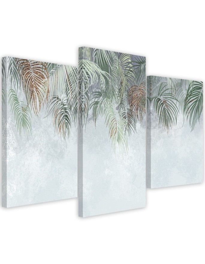 Triptych for the study - Palm leaves | FEEBY