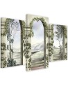 Modern painting for bedroom - Columns and arches with ivy | FEEBY