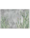 Three-part painting for bedroom - Large desert cactus | FEEBY