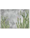 Three part canvas print for living room - Large desert cactus | FEEBY