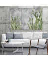 Three part canvas print for living room - Large desert cactus | FEEBY