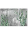Three part canvas painting for bedroom - Large desert cactus | FEEBY