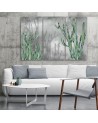 Three part canvas painting for bedroom - Large desert cactus | FEEBY
