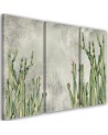 Three part painting for modern living room - Large desert cactus | FEEBY