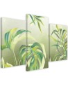 Three-part canvas print - Monstera leaves | FEEBY