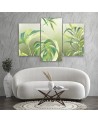 Three-part canvas print - Monstera leaves | FEEBY