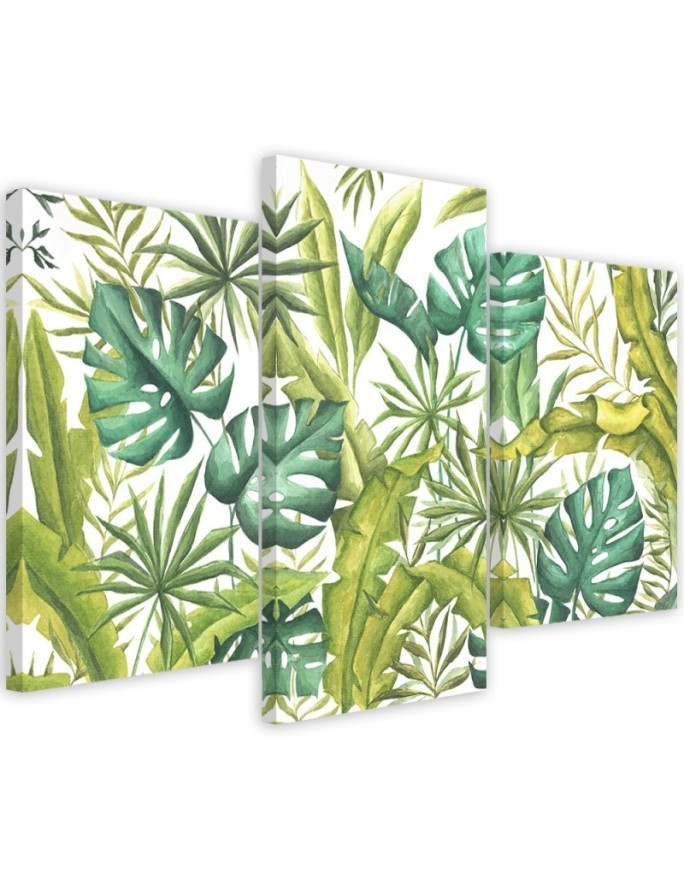 Wall art painting - Monstera leaves | FEEBY