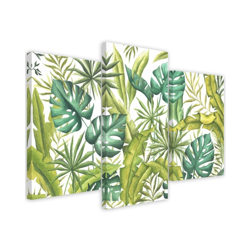 Wall art painting - Monstera leaves | FEEBY
