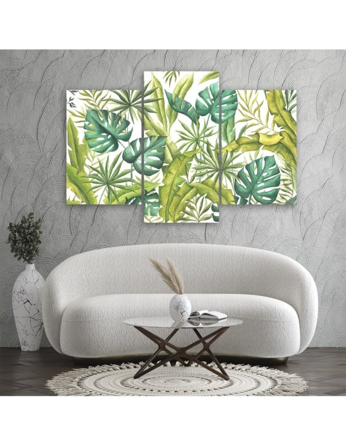 Wall art painting - Monstera leaves | FEEBY