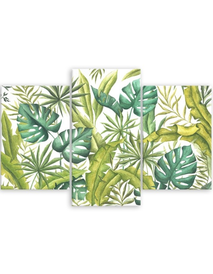 Wall art painting - Monstera leaves | FEEBY