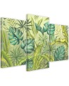 Canvas triptych painting - Monstera leaves | FEEBY