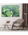 3 piece Canvas print triptych - Monstera leaves | FEEBY