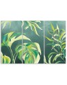 3 piece Canvas print triptych - Monstera leaves | FEEBY