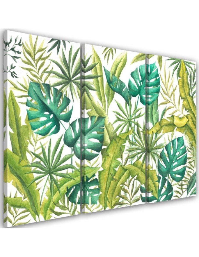 Canvas print painting - Monstera leaves | FEEBY