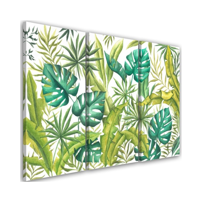Canvas print painting - Monstera leaves | FEEBY