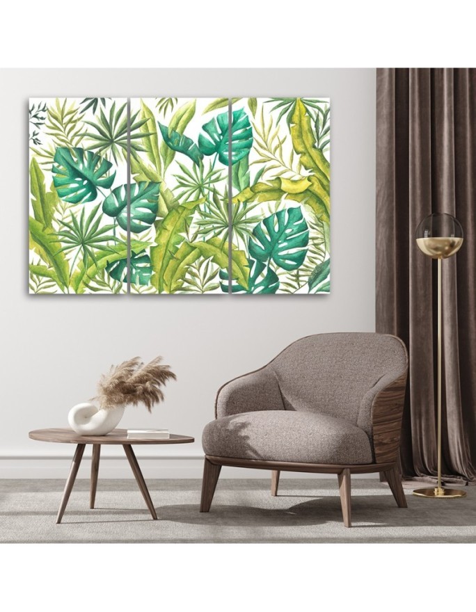Canvas print painting - Monstera leaves | FEEBY