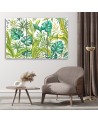 Canvas print painting - Monstera leaves | FEEBY