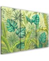 Modern 3-panel canvas print - Monstera leaves | FEEBY