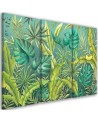 Office wall painting triptych - Monstera leaves | FEEBY