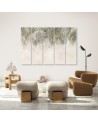 Canvas print for canvas five-piece - Palm leaves | FEEBY