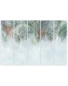 Canvas painting for wall five parts - Hanging palm leaves | FEEBY
