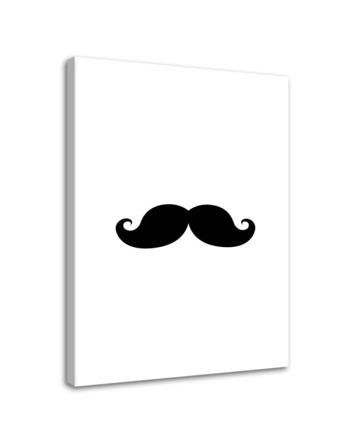 Canvas print Moustache B&W