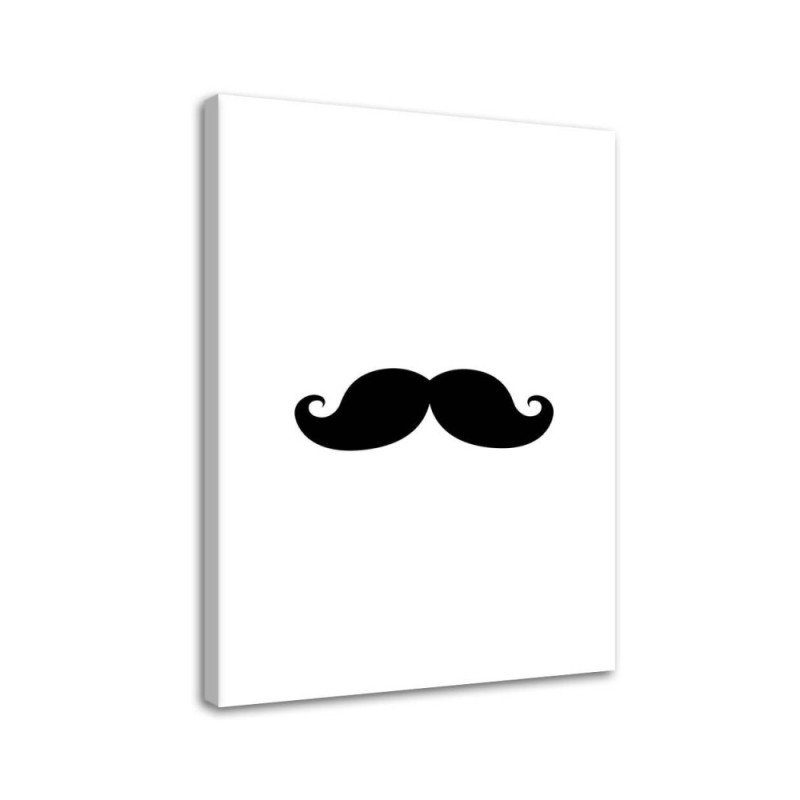 Canvas prints for modern living room - Moustache | FEEBY