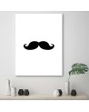 Canvas prints for modern living room - Moustache | FEEBY