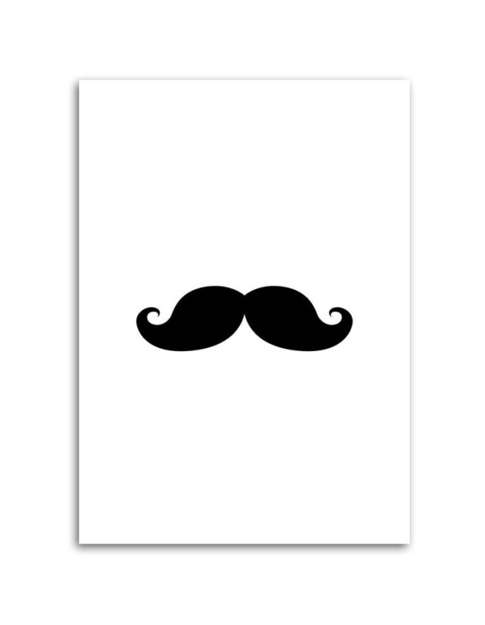 Canvas prints for modern living room - Moustache | FEEBY