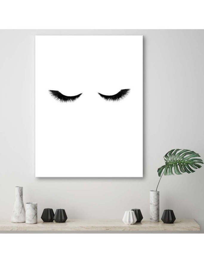 Modern wall art painting - Long eyelashes | FEEBY