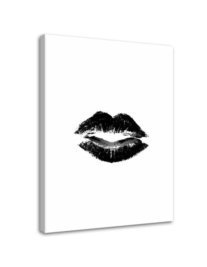 Modern Canvas painting for bedroom B&W Mouth Péchane | FEEBY