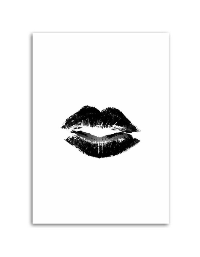 Modern Canvas painting for bedroom B&W Mouth Péchane | FEEBY