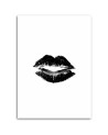Modern Canvas painting for bedroom B&W Mouth Péchane | FEEBY