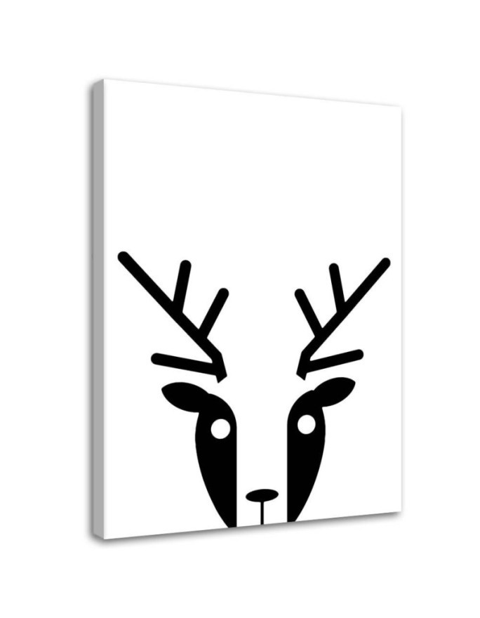 Canvas prints for a child's room print - Contrasting deer | FEEBY