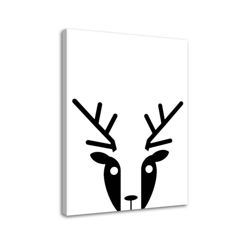 Canvas prints for a child's room print - Contrasting deer | FEEBY